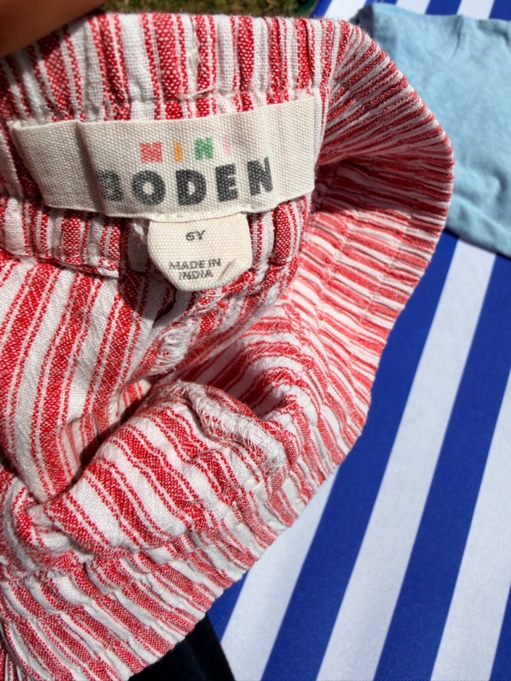 Beach Day Ready! Maison Me Tee & Mini Boden Red Stripe Shorts Set - Picture 8 of 9